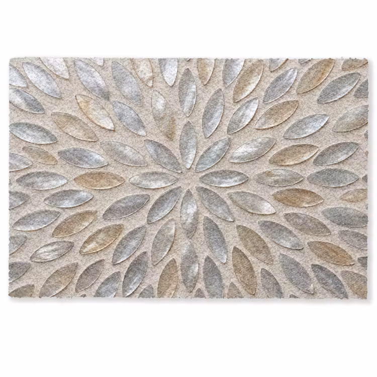 Patroon - Ovaal - Glanzend - Abstract - Beige Deurmat klein -zkaufland3d