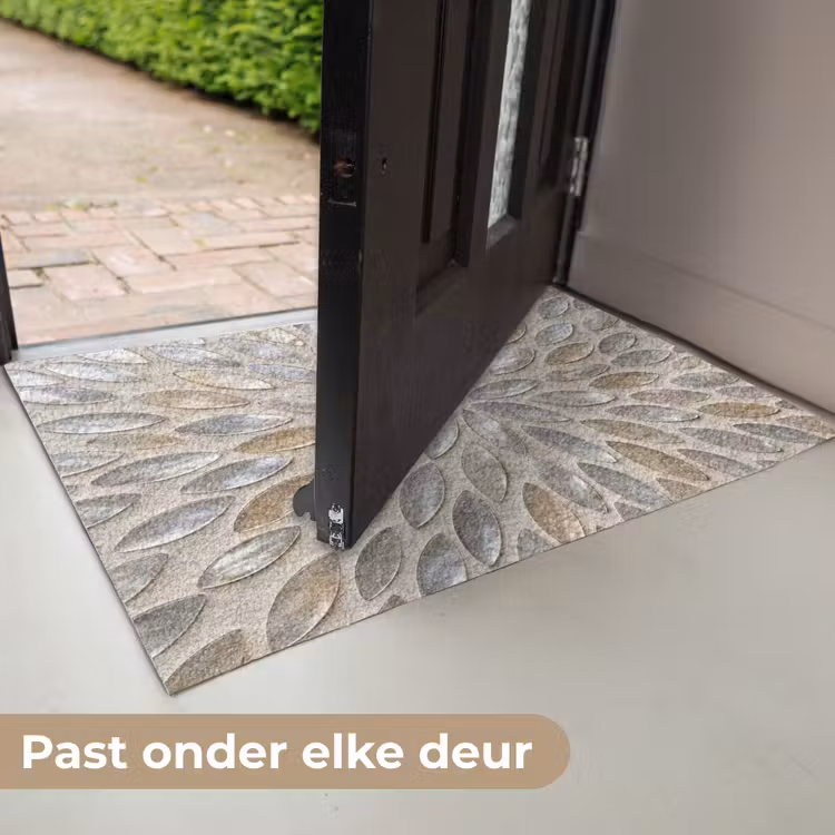 Patroon - Ovaal - Glanzend - Abstract - Beige Deurmat klein -USP_NL