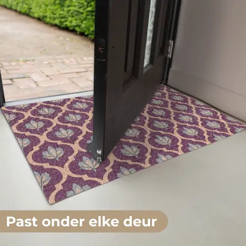 Patroon - Paars - Bloem Deurmat klein -USP_NL
