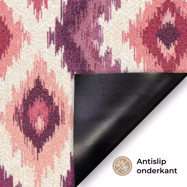 Patroon - Paars - Zigzag Deurmat klein 898 -antislip_NL