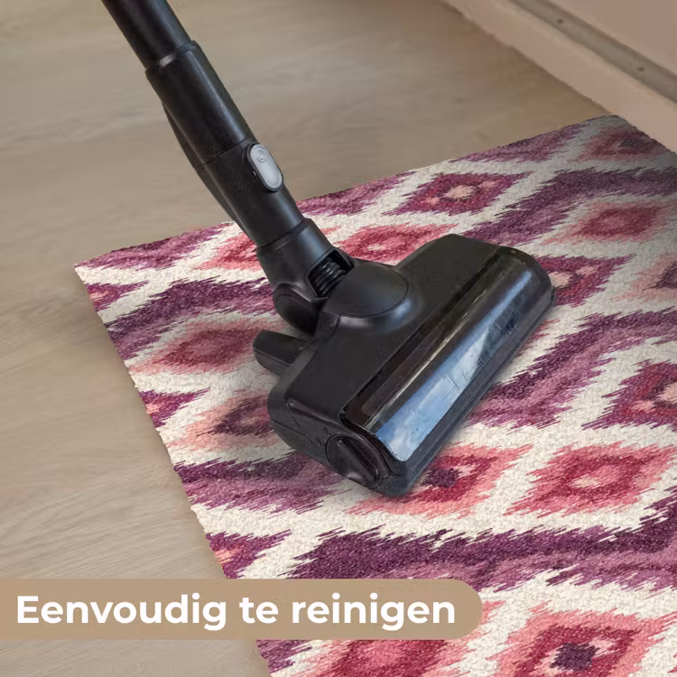 Patroon - Paars - Zigzag Deurmat klein 898 -reinigen_NL