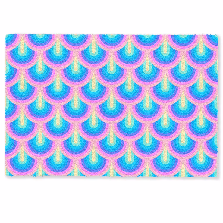 Patroon - Regenboogwaaier - Neon Deurmat klein 898 -zkaufland3d