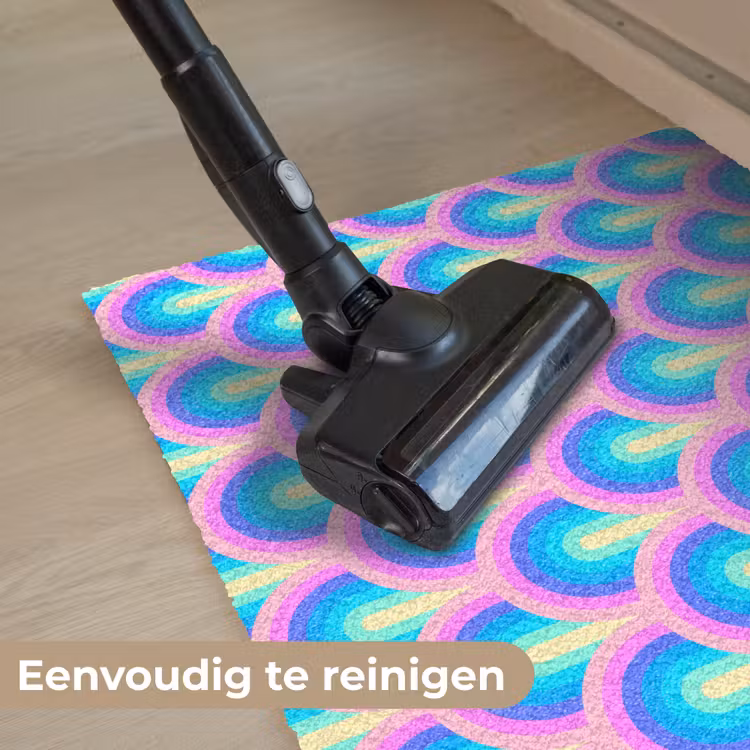 Patroon - Regenboogwaaier - Neon Deurmat klein 898 -reinigen_NL