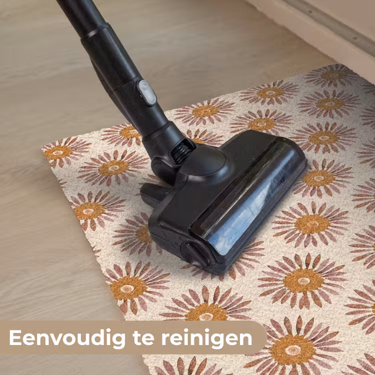Patroon - Retro - Bruin Deurmat klein 898 -reinigen_NL