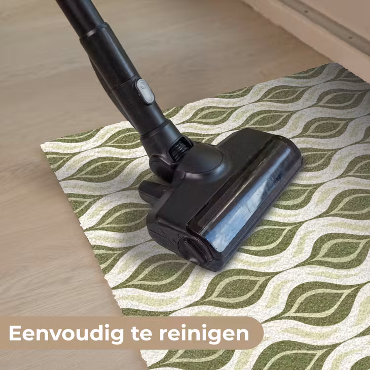 Patroon - Retro - Groen Deurmat klein 898 -reinigen_NL