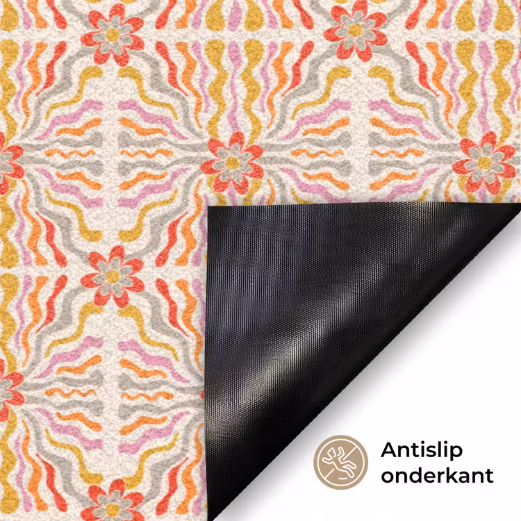 Patroon - Retro - Kleur Deurmat klein 898 -antislip_NL