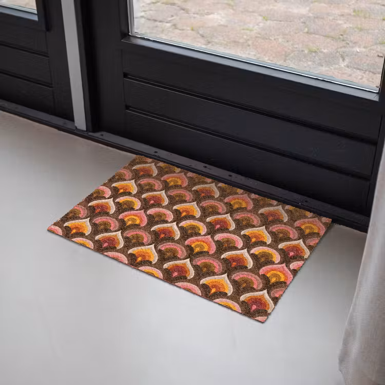 Patroon - Retro - Kleurrijk Deurmat klein 898 -sfeer2