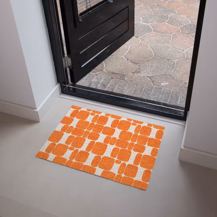 Patroon - Retro - Oranje Deurmat klein 898 -sfeer5