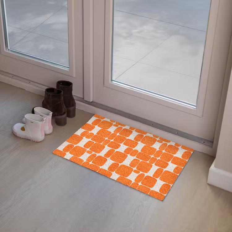 Patroon - Retro - Oranje Deurmat klein 898 -sfeer3