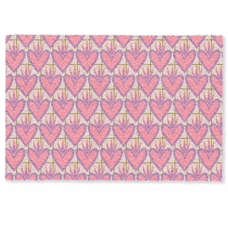 Patroon - Roze - Hartjes Deurmat klein 898 -zkaufland3d