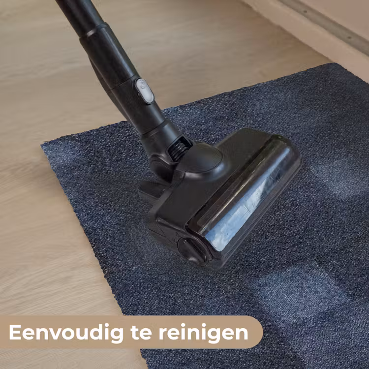 Patroon - Ruit - Marineblauw Deurmat klein 898 -reinigen_NL