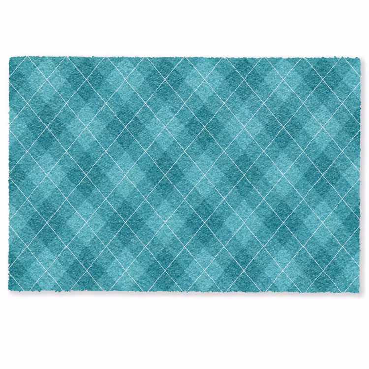 Patroon - Ruiten - Blauw Deurmat klein 898 -zkaufland3d