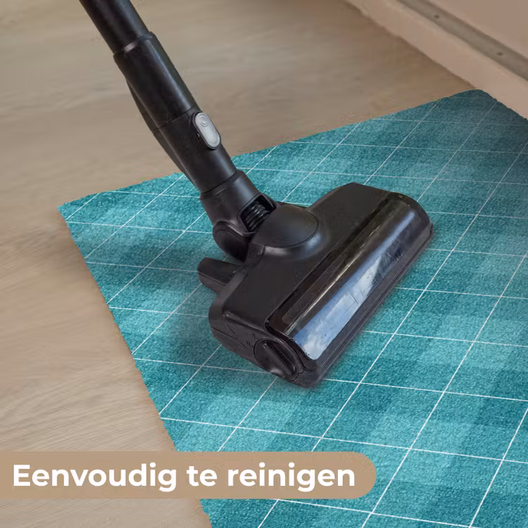 Patroon - Ruiten - Blauw Deurmat klein 898 -reinigen_NL