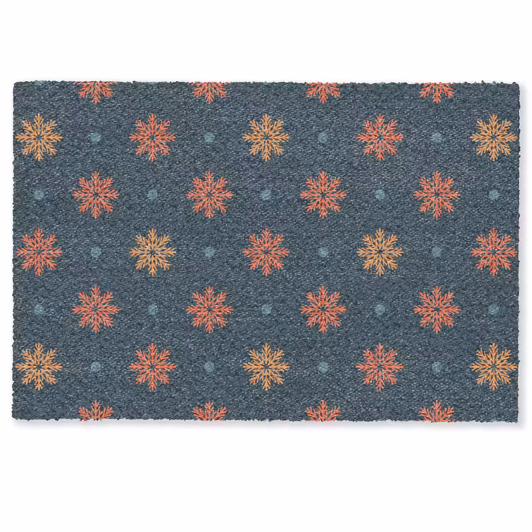 Patroon - Sneeuwvlokken - Blauw Deurmat klein 898 -zkaufland3d