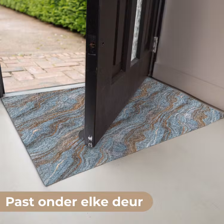 Patroon - Steen - Blauw Deurmat klein 898 -USP_NL