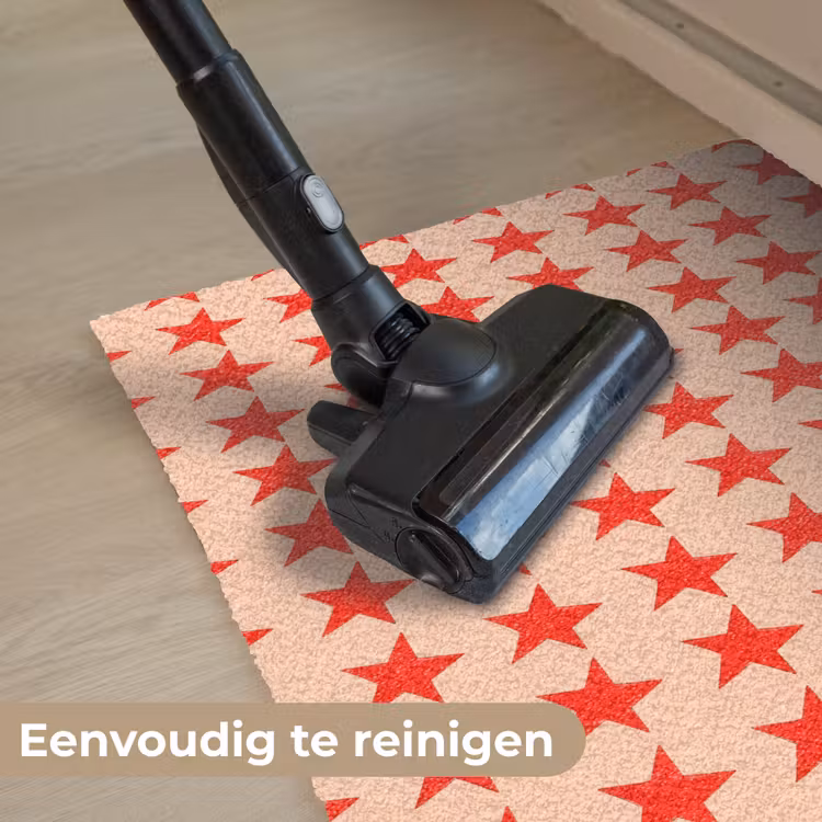 Patroon - Sterren - Rood Deurmat klein 898 -reinigen_NL