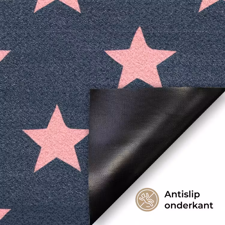 Patroon - Sterren - Roze Deurmat klein 898 -antislip_NL