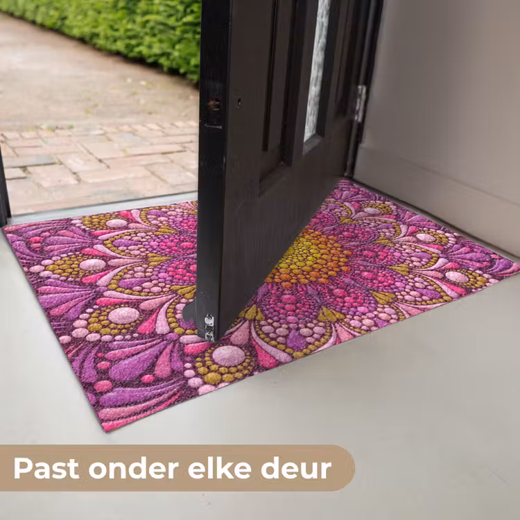 Patroon - Stippen - Abstract - Kleurrijk Deurmat klein -USP_NL