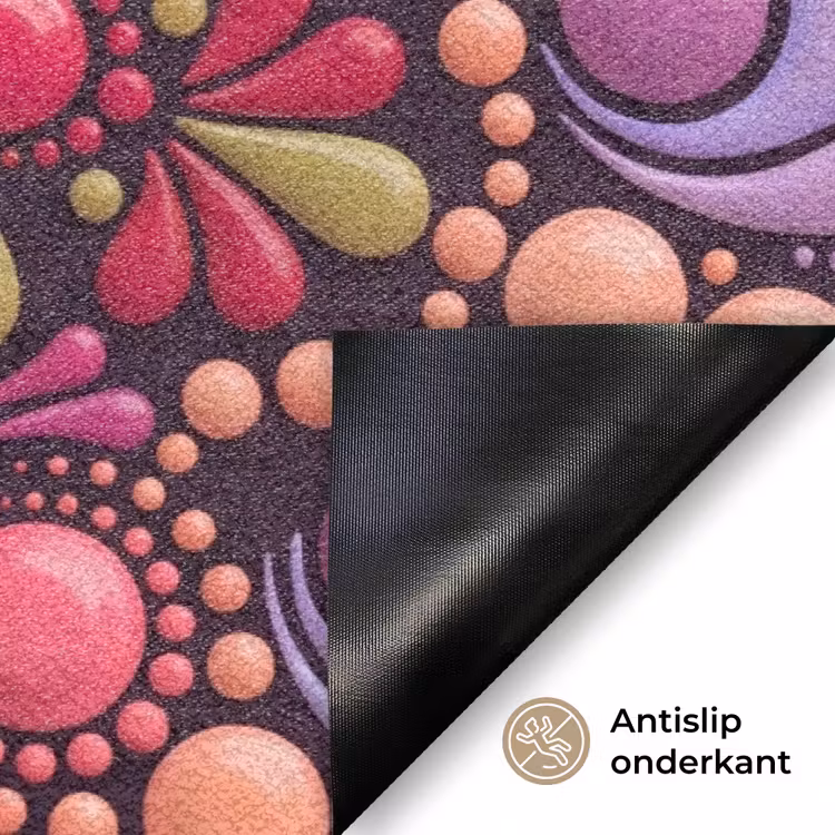 Patroon - Stippen - Abstract - Modern - Kleurrijk Deurmat klein -antislip_NL