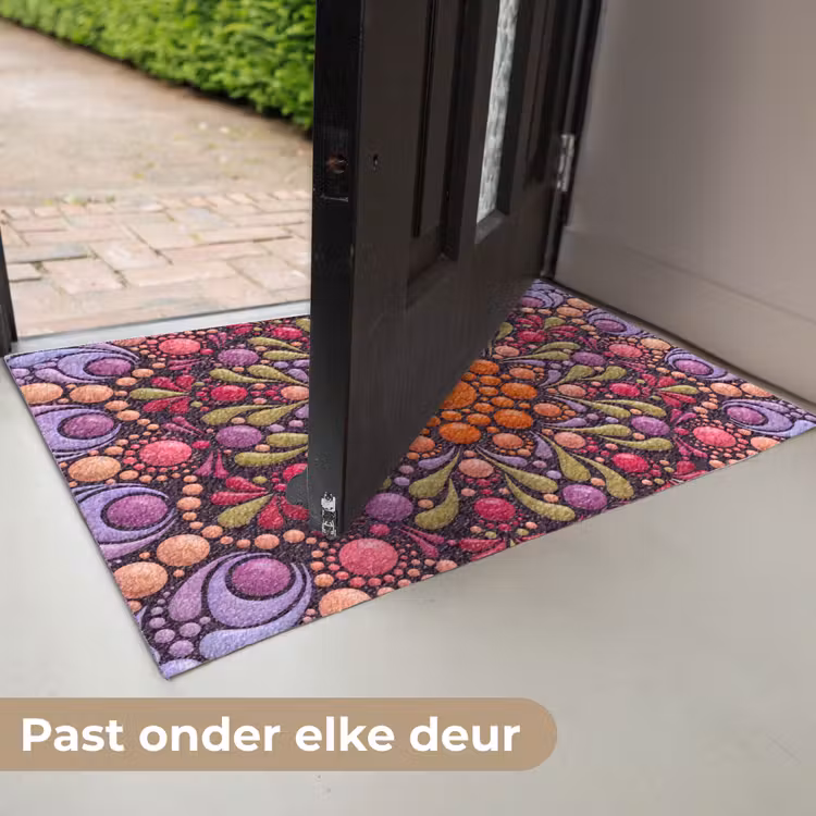 Patroon - Stippen - Abstract - Modern - Kleurrijk Deurmat klein -USP_NL