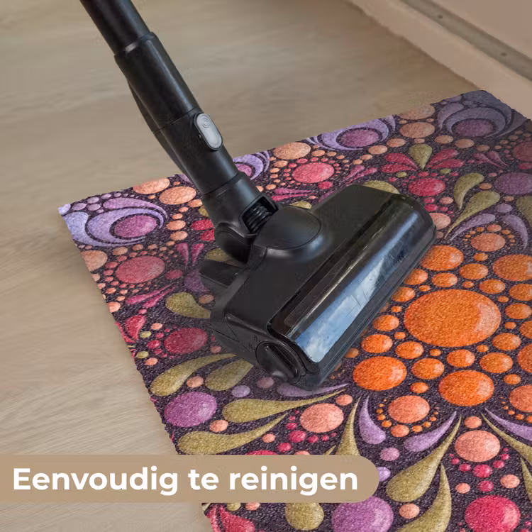 Patroon - Stippen - Abstract - Modern - Kleurrijk Deurmat klein -reinigen_NL