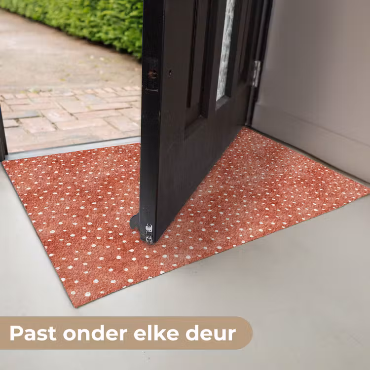 Patroon - Stippen - Rood - Wit Deurmat klein 898 -USP_NL