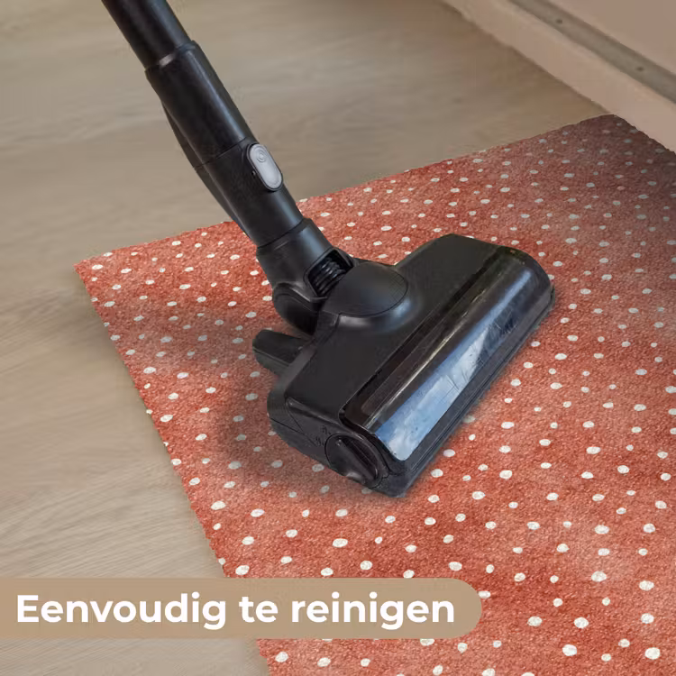 Patroon - Stippen - Rood - Wit Deurmat klein 898 -reinigen_NL