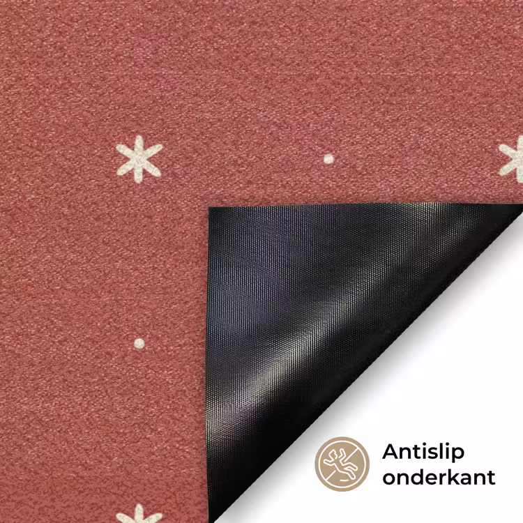 Patroon - Stippen - Sterren - Rood Deurmat klein 898 -antislip_NL