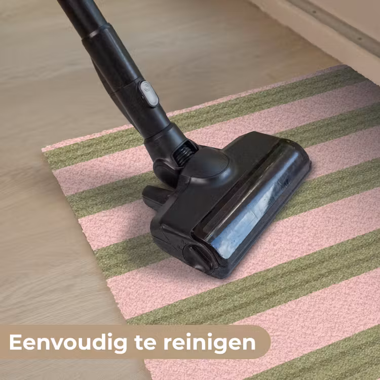 Patroon - Strepen - Abstract - Roze - Groen Deurmat klein -reinigen_NL
