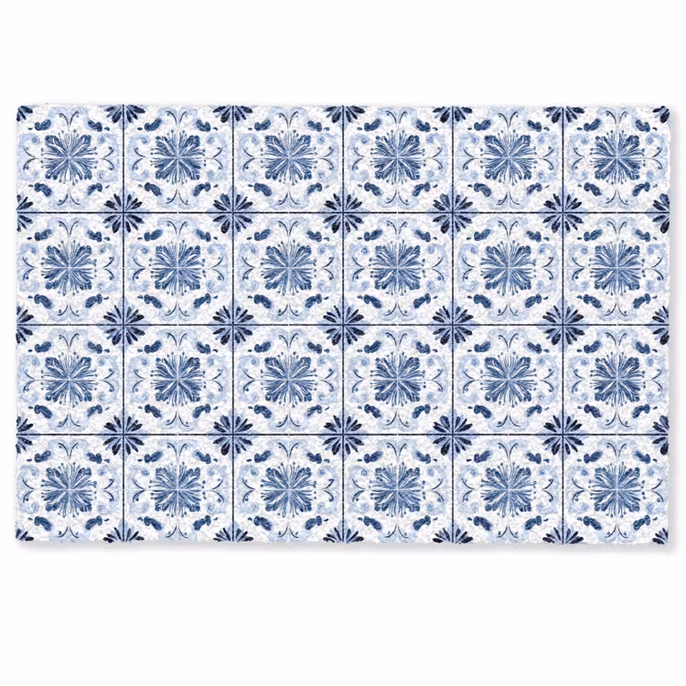 Patroon - Tegel - Blauw Deurmat klein 898 -zkaufland3d