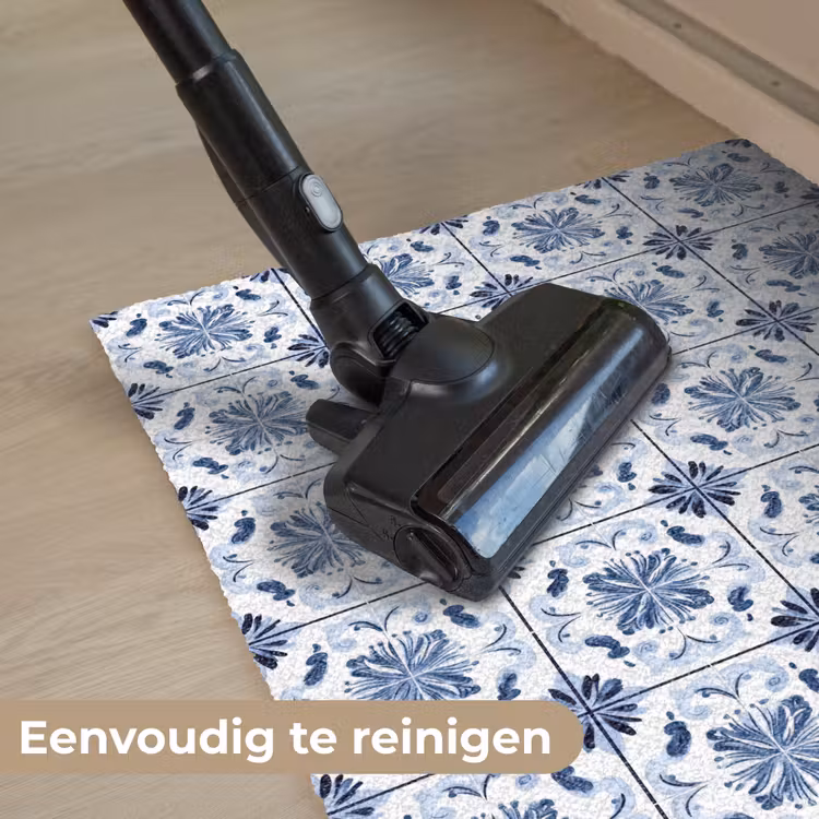 Patroon - Tegel - Blauw Deurmat klein 898 -reinigen_NL