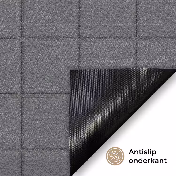 Patroon - Tegel - Grafiet - Grijs Deurmat klein 898 -antislip_NL