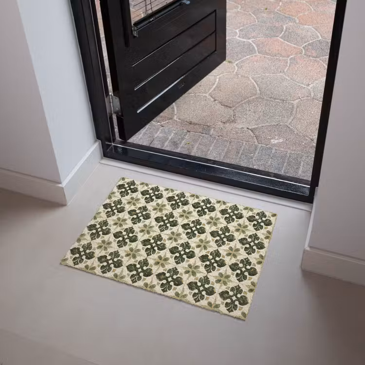 Patroon - Tegel - Groen Deurmat klein 898 -sfeer5
