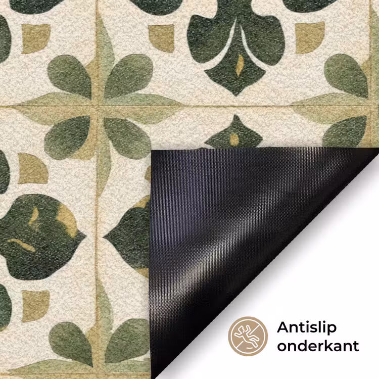 Patroon - Tegel - Groen Deurmat klein 898 -antislip_NL
