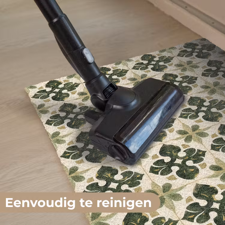 Patroon - Tegel - Groen Deurmat klein 898 -reinigen_NL