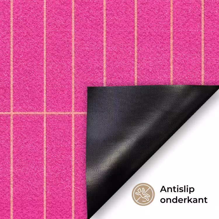 Patroon - Tegel - Magenta - Roze Deurmat klein 898 -antislip_NL