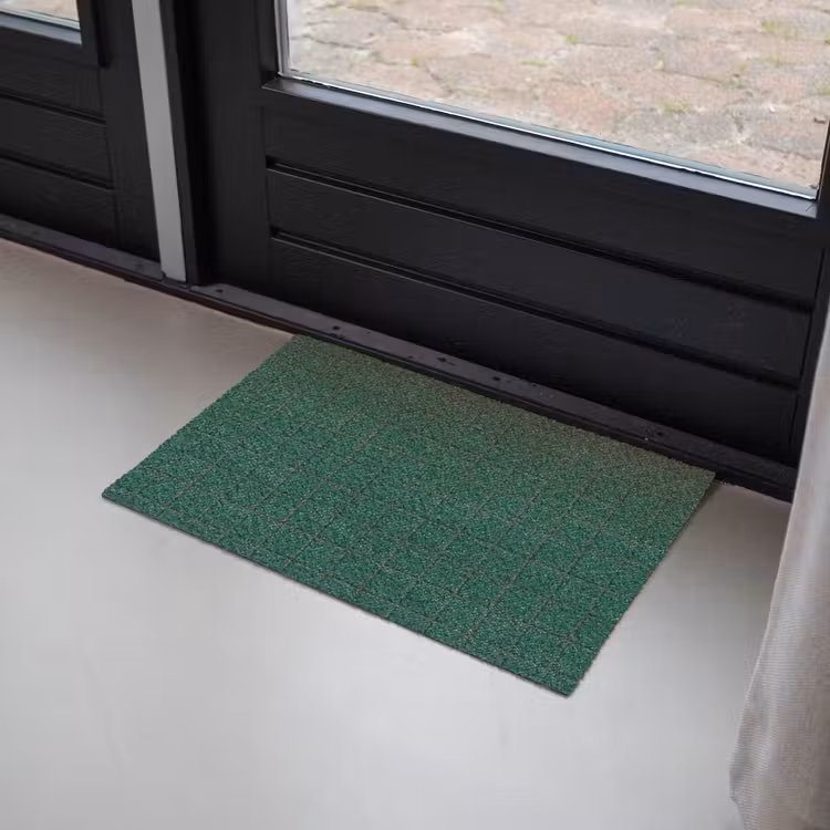 Patroon - Tegels - Dennen - Groen Deurmat klein 898 -sfeer2