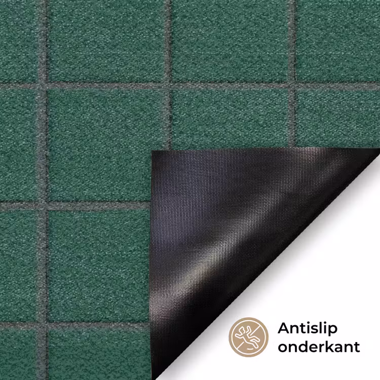 Patroon - Tegels - Dennen - Groen Deurmat klein 898 -antislip_NL