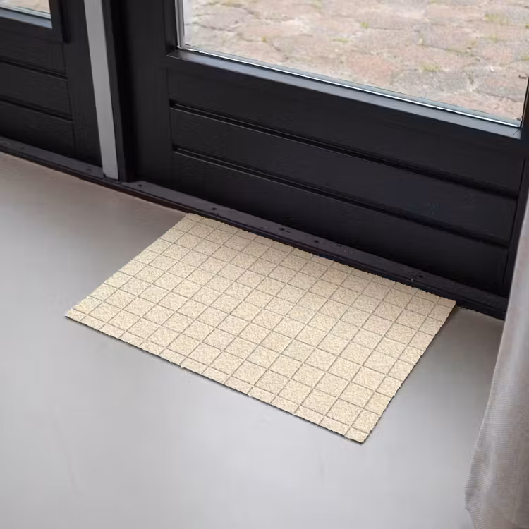 Patroon - Tegels - Gebroken - Wit Deurmat klein 898 -sfeer2