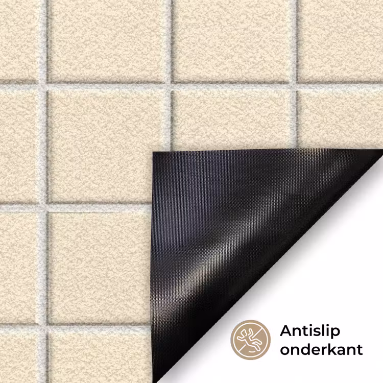 Patroon - Tegels - Gebroken - Wit Deurmat klein 898 -antislip_NL