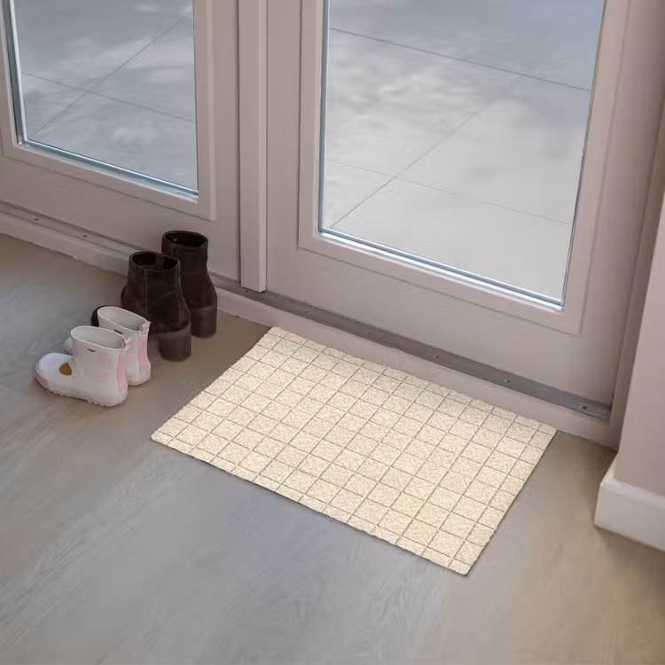 Patroon - Tegels - Gebroken - Wit Deurmat klein 898 -sfeer3