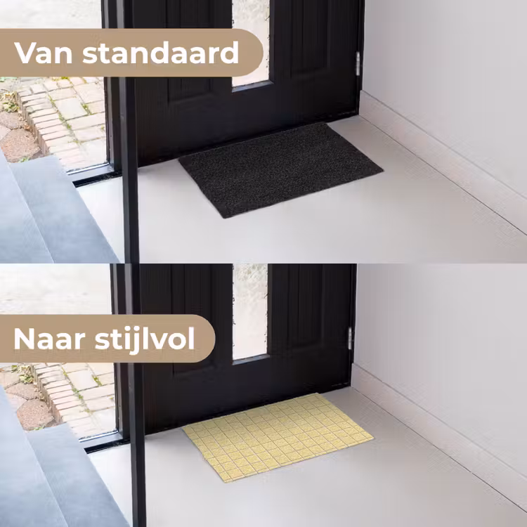 Patroon - Tegels - Geel Deurmat klein 898 -voor-na_NL