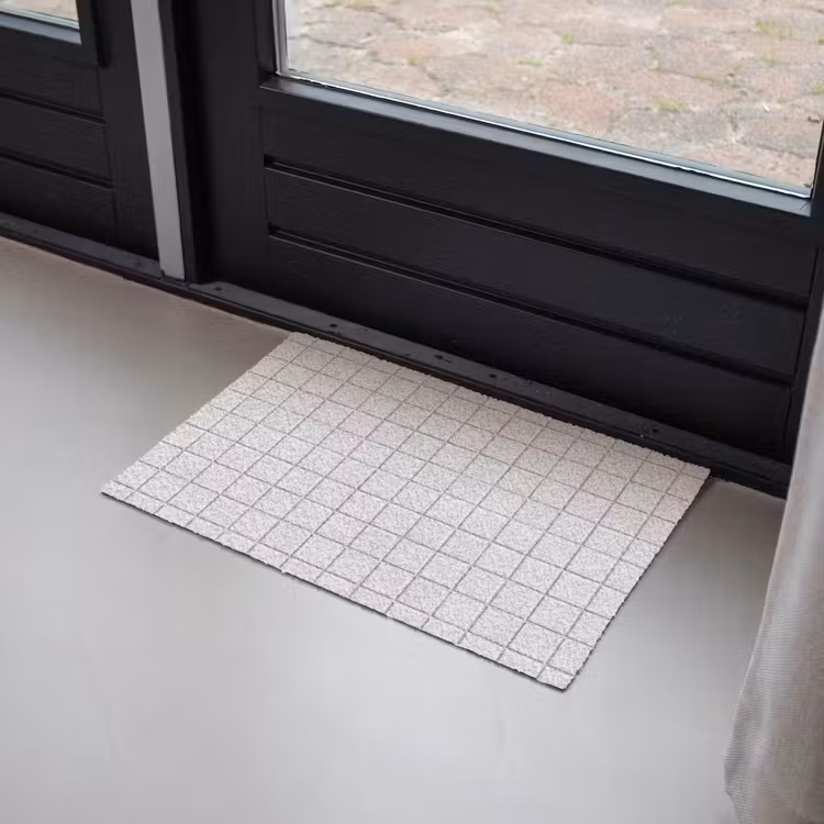 Patroon - Tegels - Grijs - Wit Deurmat klein 898 -sfeer2