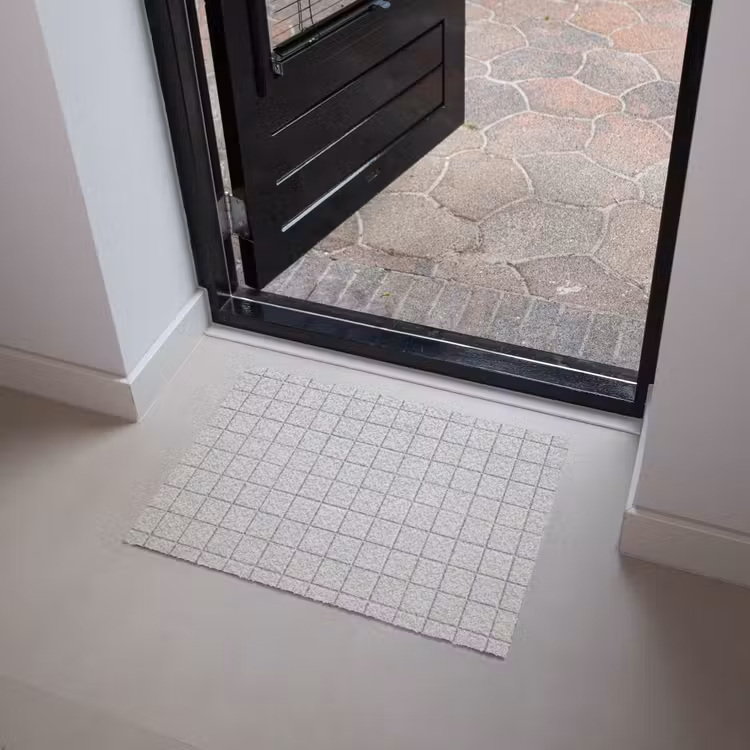 Patroon - Tegels - Licht - Grijs Deurmat klein 898 -sfeer5