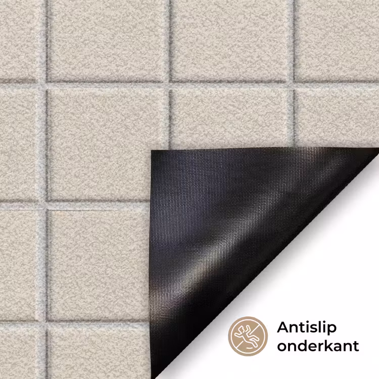 Patroon - Tegels - Taupe Deurmat klein 898 -antislip_NL