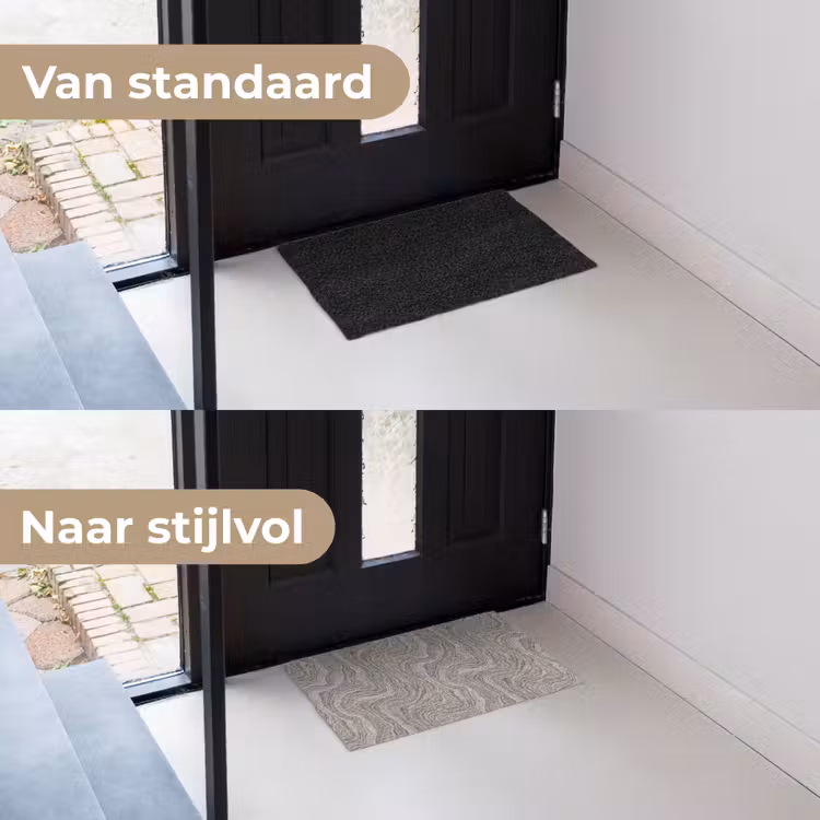 Patroon - Textuur - Grijs Deurmat klein 898 -voor-na_NL