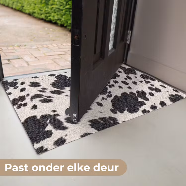 Patroon - Vacht - Zwart - Wit Deurmat klein -USP_NL