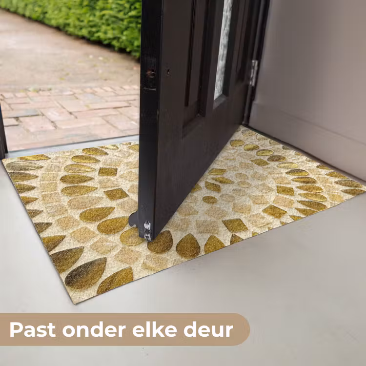 Patroon - Vormen - Mozaïek - Abstract - Goud Deurmat klein -USP_NL