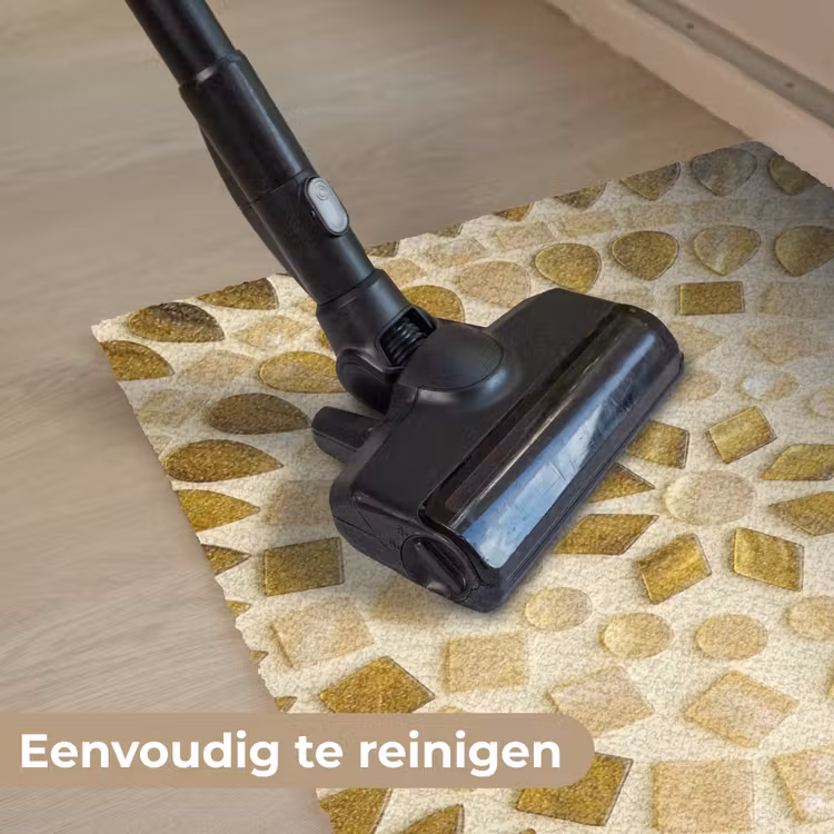 Patroon - Vormen - Mozaïek - Abstract - Goud Deurmat klein -reinigen_NL