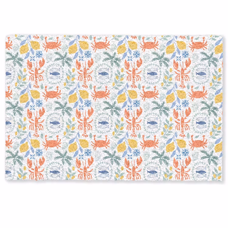 Patroon - Wit - Illustraties - Mediterraans Deurmat klein 898 -zkaufland3d